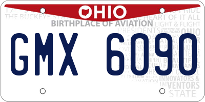OH license plate GMX6090