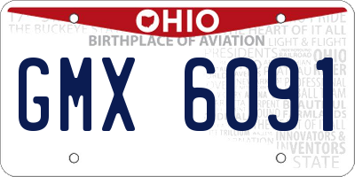OH license plate GMX6091