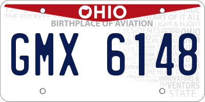 OH license plate GMX6148