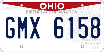 OH license plate GMX6158