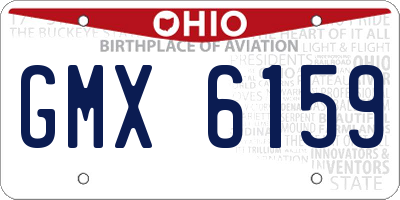 OH license plate GMX6159
