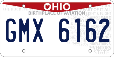 OH license plate GMX6162