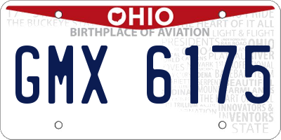 OH license plate GMX6175