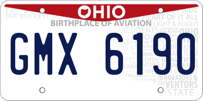 OH license plate GMX6190