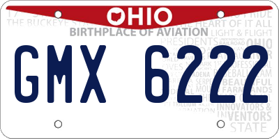OH license plate GMX6222