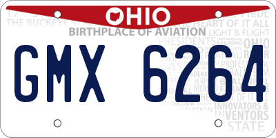 OH license plate GMX6264