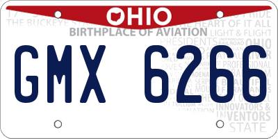 OH license plate GMX6266
