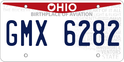 OH license plate GMX6282