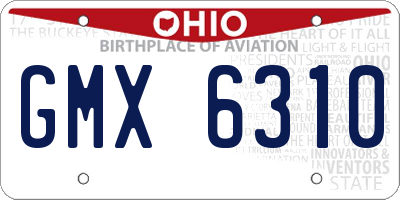 OH license plate GMX6310