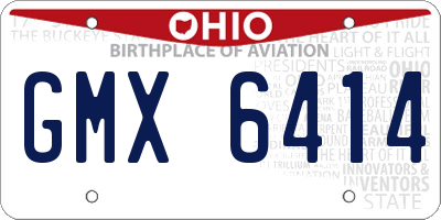 OH license plate GMX6414