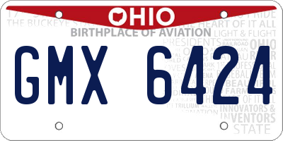 OH license plate GMX6424