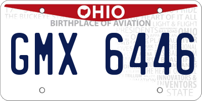 OH license plate GMX6446