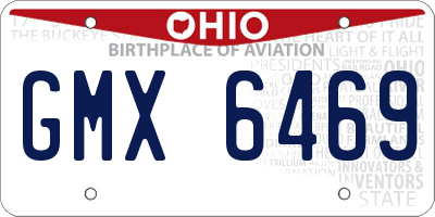 OH license plate GMX6469