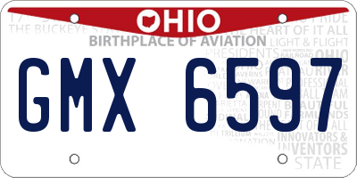 OH license plate GMX6597
