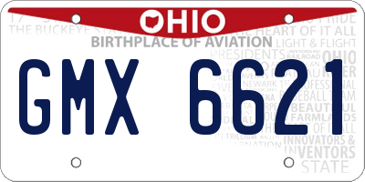 OH license plate GMX6621