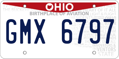 OH license plate GMX6797