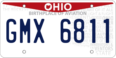 OH license plate GMX6811