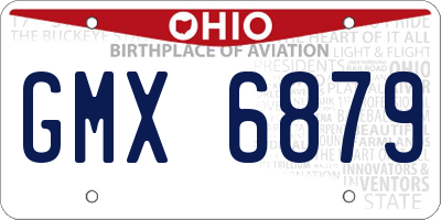 OH license plate GMX6879