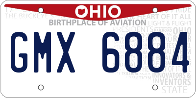 OH license plate GMX6884