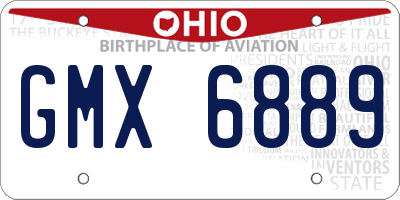 OH license plate GMX6889