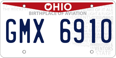 OH license plate GMX6910