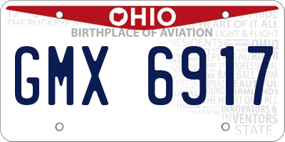 OH license plate GMX6917