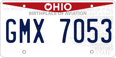OH license plate GMX7053