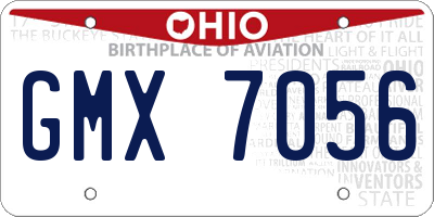 OH license plate GMX7056