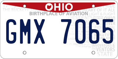 OH license plate GMX7065