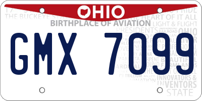 OH license plate GMX7099