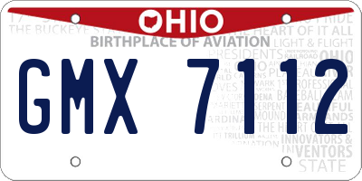 OH license plate GMX7112