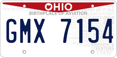 OH license plate GMX7154