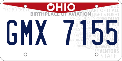 OH license plate GMX7155