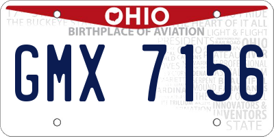 OH license plate GMX7156