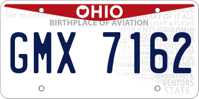 OH license plate GMX7162