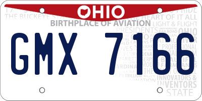 OH license plate GMX7166
