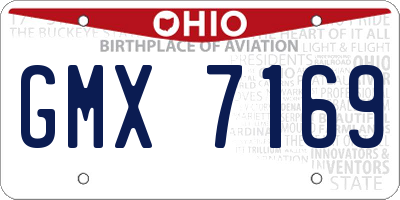 OH license plate GMX7169