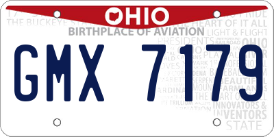 OH license plate GMX7179