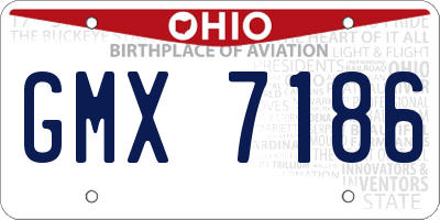 OH license plate GMX7186