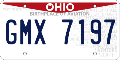 OH license plate GMX7197