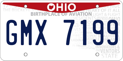 OH license plate GMX7199