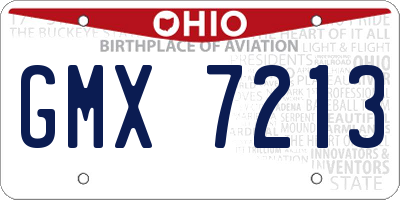OH license plate GMX7213