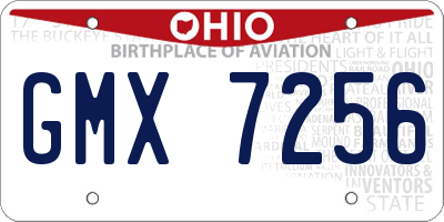 OH license plate GMX7256