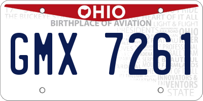 OH license plate GMX7261