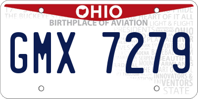 OH license plate GMX7279