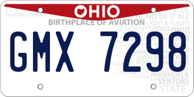 OH license plate GMX7298