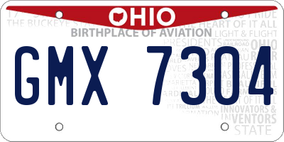 OH license plate GMX7304
