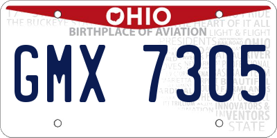 OH license plate GMX7305