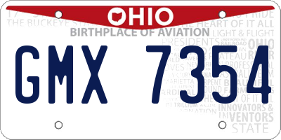 OH license plate GMX7354