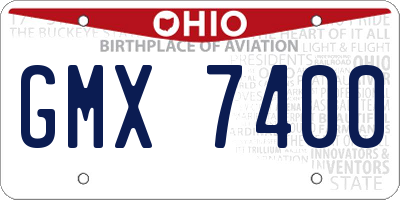 OH license plate GMX7400